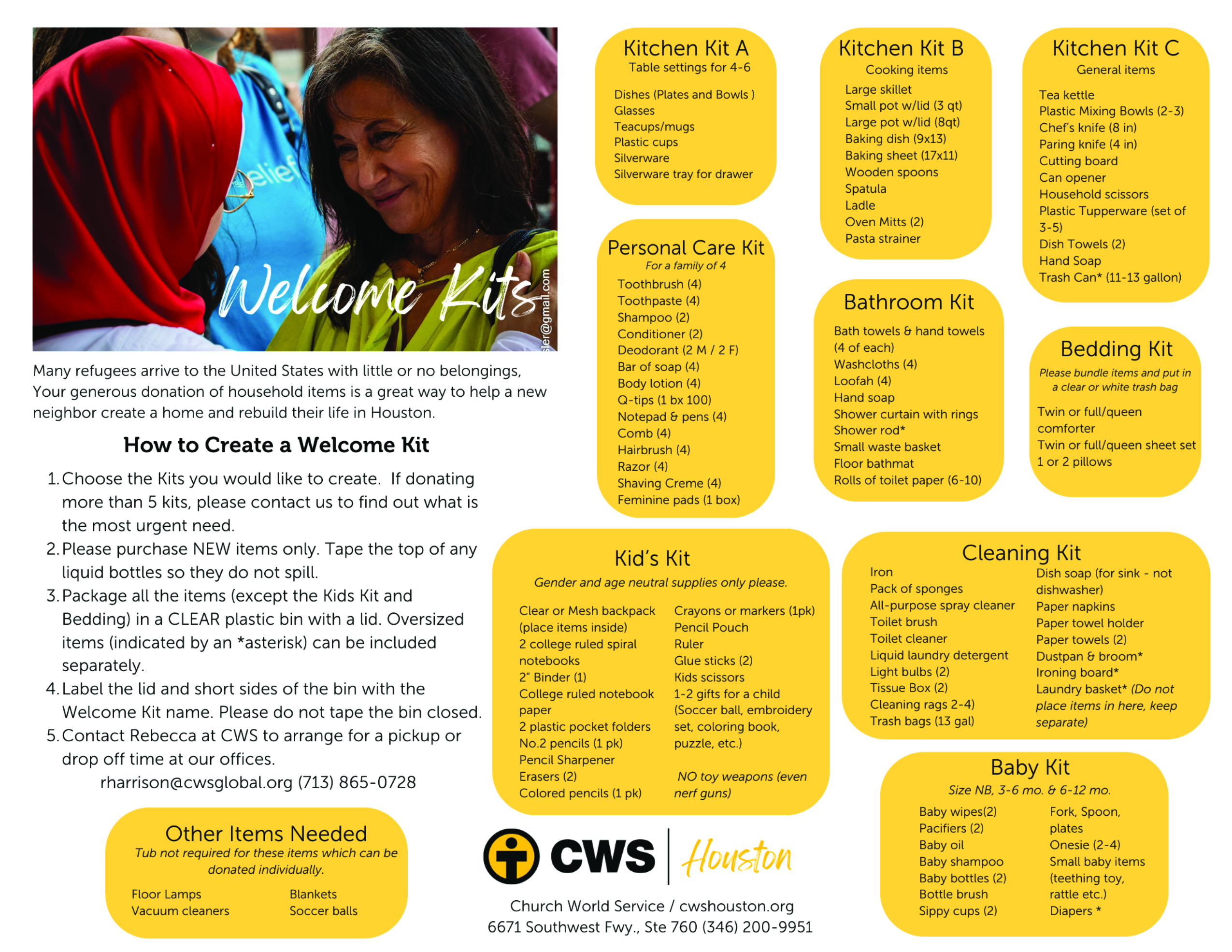 CWS Welcome Kits